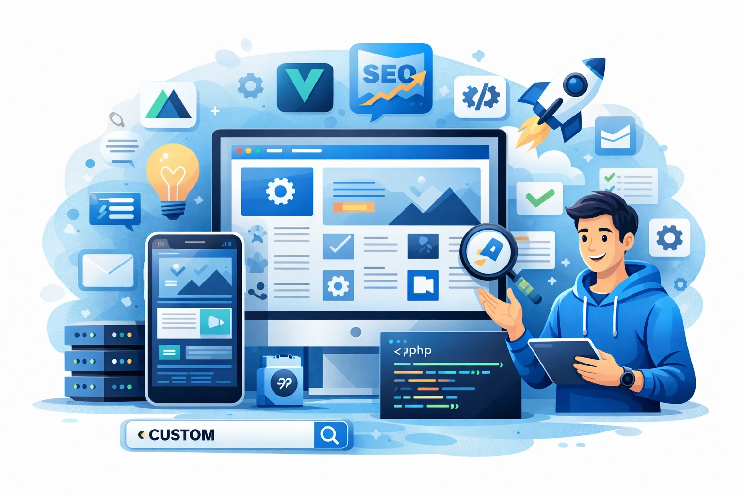 Custom web development services